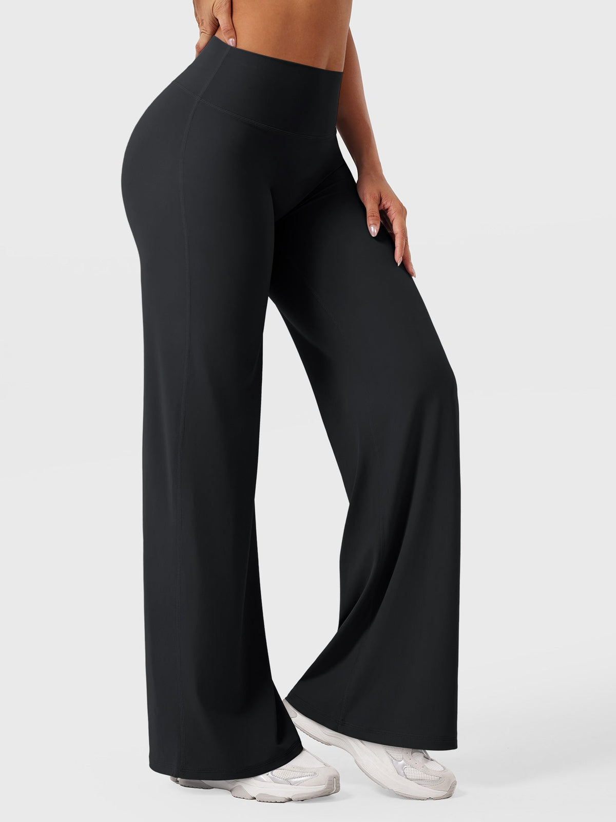 Straight Leg Leggings in Black, side | Side